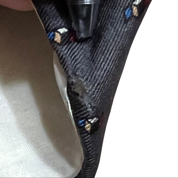 Christian Dior Steel Blue Geometric 3D Shapes Silk Tie - Picture 6 of 7